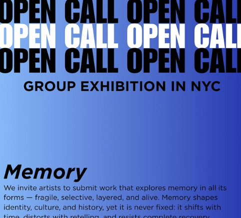 NYC Artist Call: Memory Exhibition