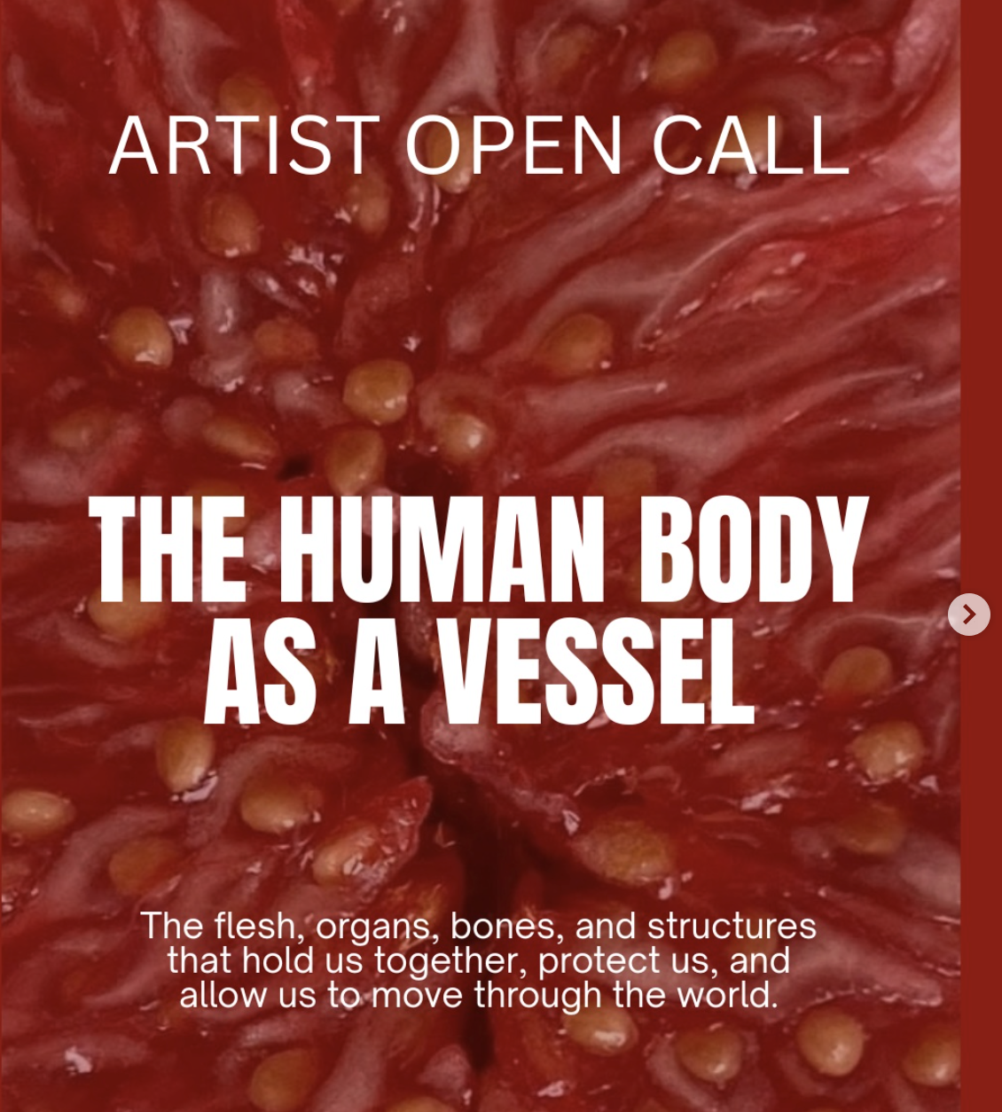 Artist Open Call - The Human Body as a Vessel
