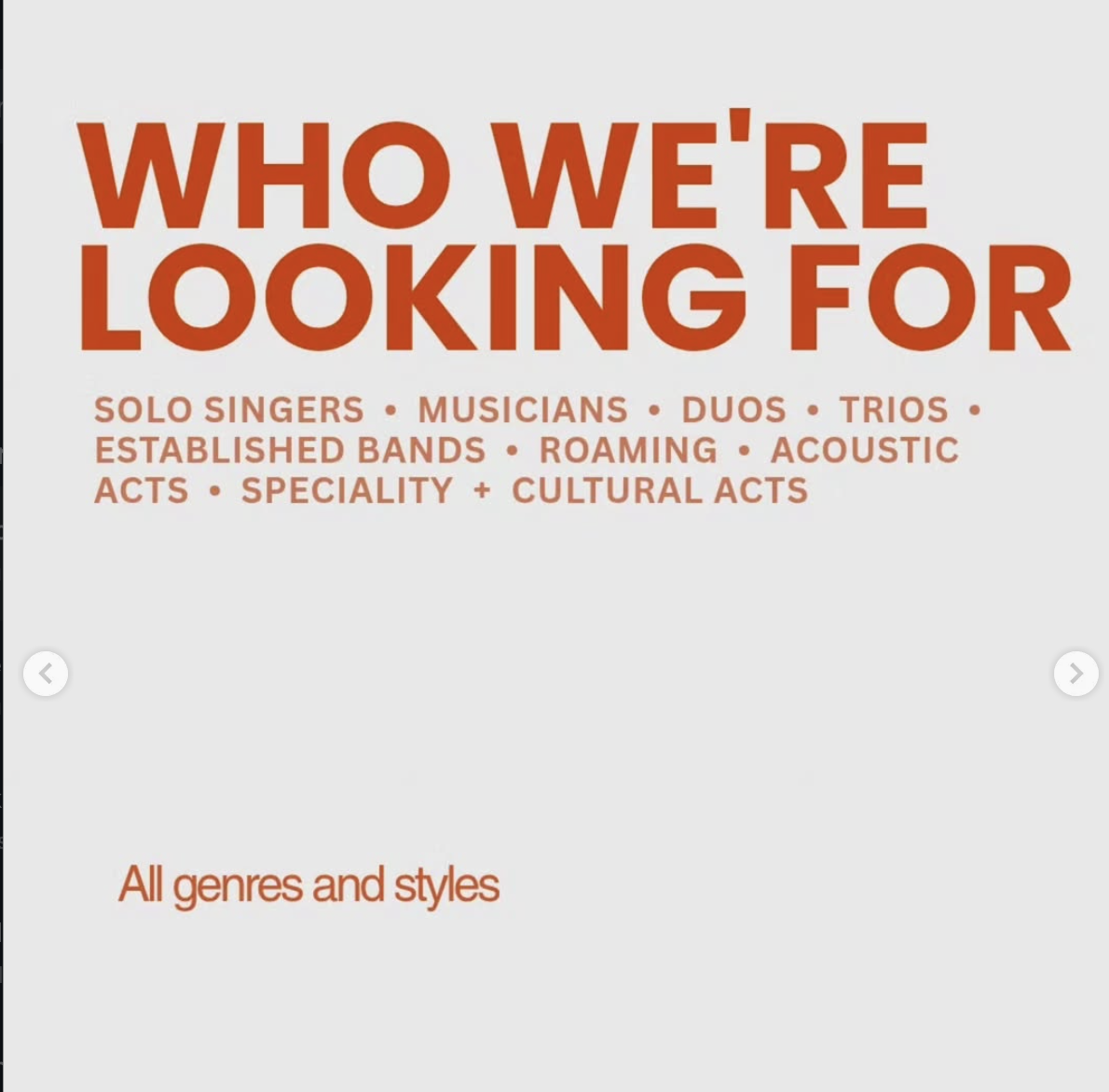 2027 Talent Call - Singers, Musicians & Bands