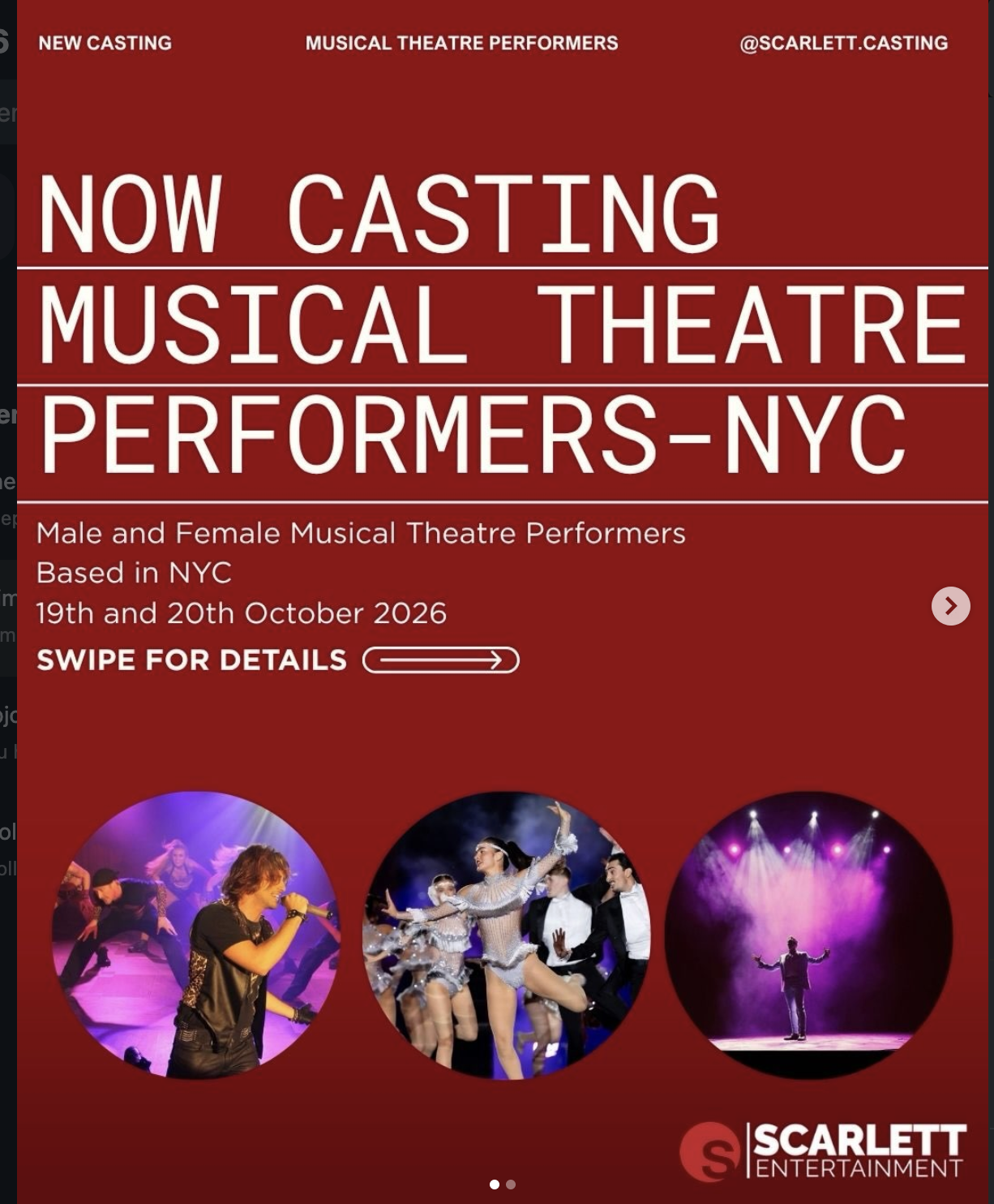 Male and Female Musical Theatre Performers